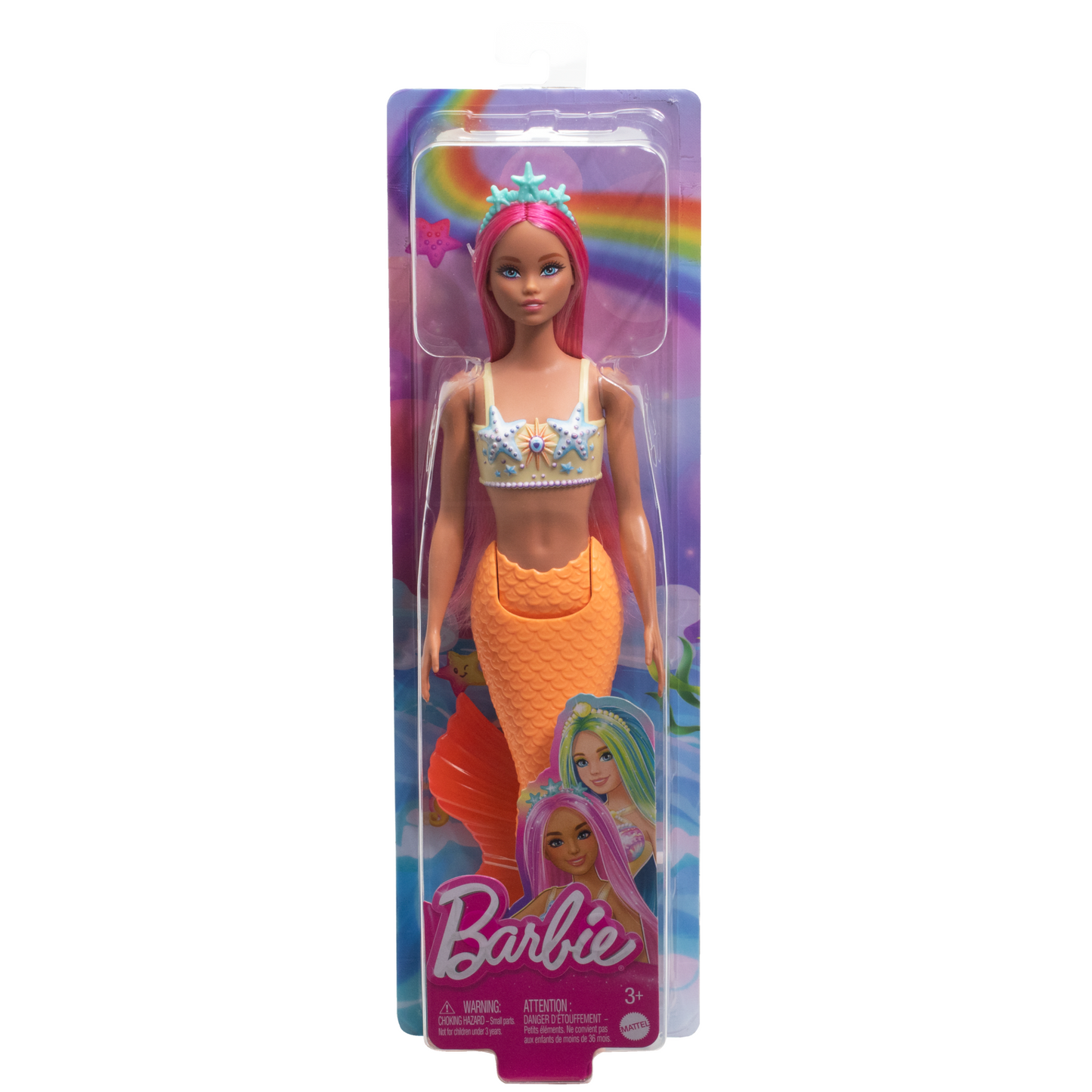 Barbie Fantasía Muñeca Sirena Cabello Morado