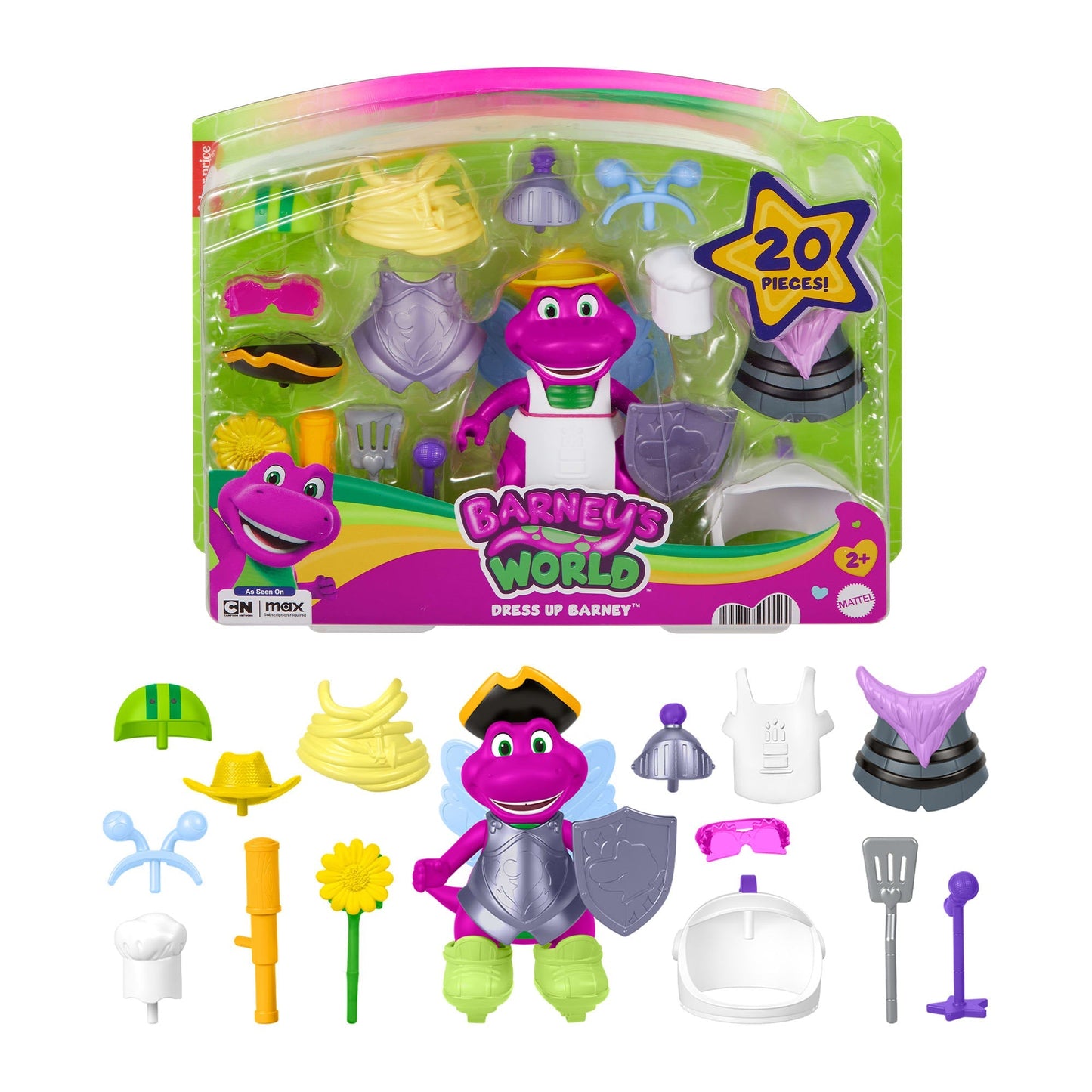 Fisher-Price Barney's World Dress Up Barney Set, 1 Figure & 20 Pieces