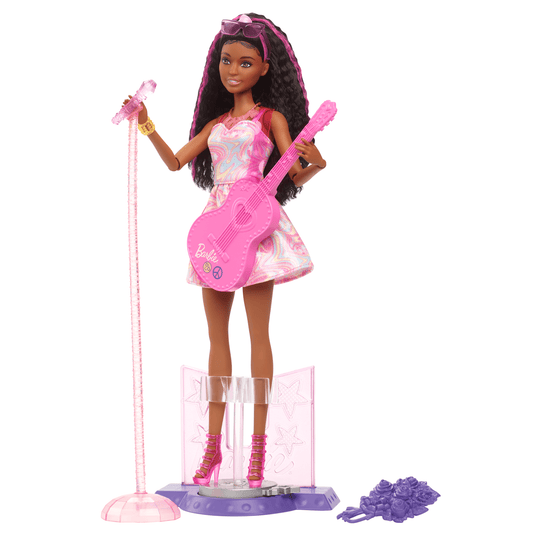 Barbie Pop Star Doll with Brown Hair & Pink Guitar